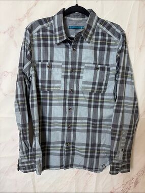 The North Face Men's Gray Plaid Outdoor Button Down Shirt M